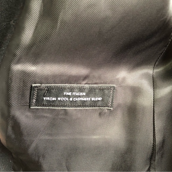 Aritizia Babaton Black Fred Blazer Wool Cashmere Vegan Faux Leather Jacket - Picture 14 of 16